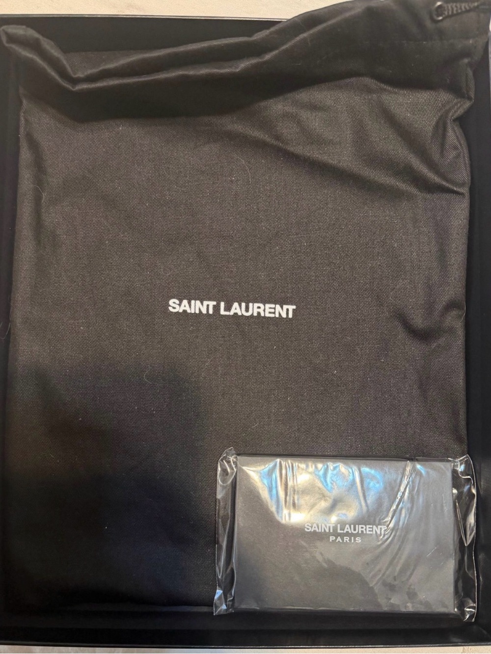 Saint Laurent Black  Wristlet with dust bag
